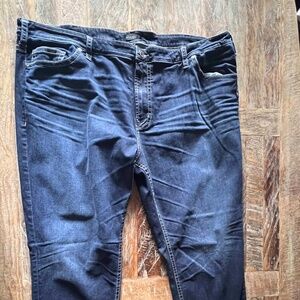 Silver Grayson Straight-Fit Stretch Jeans 48x30